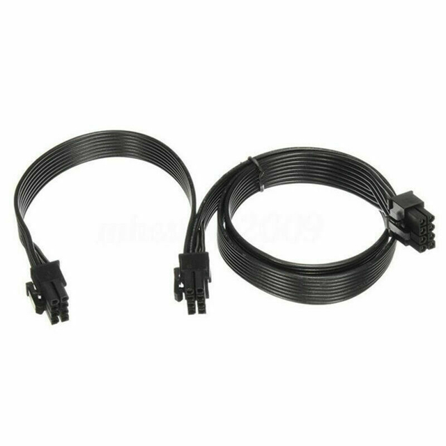 Graphics Card Power Cable 60cm +20cm 18AWG 8Pin Male to Dual 8Pin(6+2) Male PCI-E GPU Power Extension Cable Cord