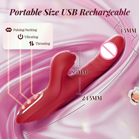Estimulador de Clítoris y Punto G 4 en 1, Vibrador de Conejo, Vibrador Telescópico, Juguetes Sexuales para Mujeres, Masturbación Femenina