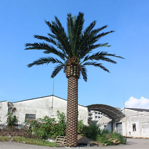 Nhân tạo Bonsai plam lớn nhân tạo Cocos màu xanh lá cây trang trí nội thất kim loại cao lớn cây cọ - Product Image 6