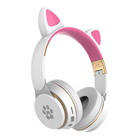 Haut-parleur son surround casque de jeu RVB casque de jeu Blue Tooth casque sans fil à rotation sur l'oreille