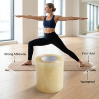Ruban de fixation pour sols sportifs en vinyle PVC transparent écologique, épaisseur 7 mil, adhésif en caoutchouc, étanche, pour tapis de gymnastique, yoga, lutte et danse