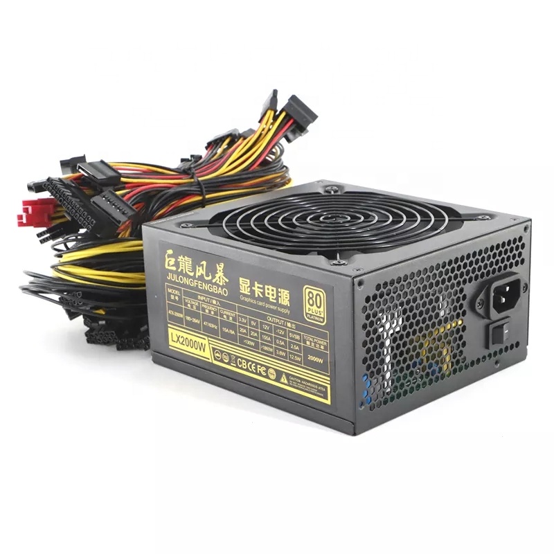 Netzteil LX1800w 2000W ATX-Netzteil GPU PC-Grafikkarten Computer Desktop Gebraucht Brandneues Netzteil ATX 1200W