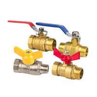 Alta calidad 2 1/2 pulgadas 1 ''latón Gas válvula de bola extensión 600 Wog colector 1/2'' 3/4 ''fabricantes Unión válvula de bola de latón