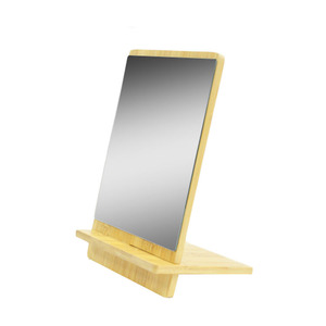 Nordic style makeup mirror desktop <b>dressing</b> table, simple bamboo material, suitable for home, bedroom, girls', student - Product Image 4