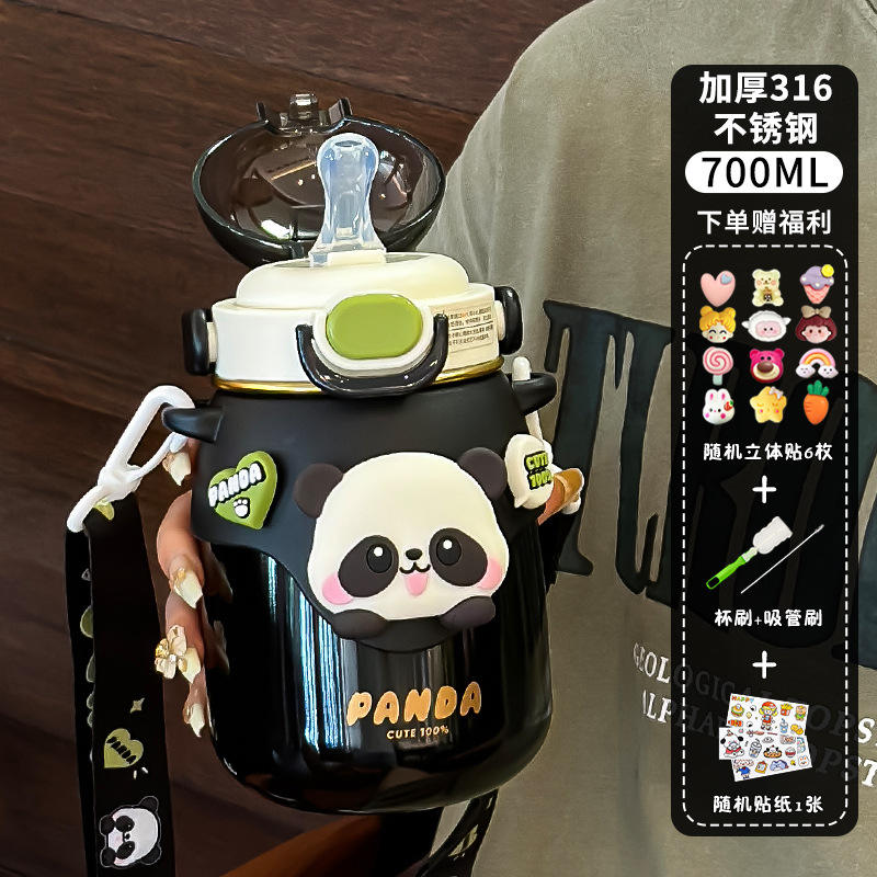 สติกเกอร์การ์ตูนเครื่องมือทำความสะอาดสติกเกอร์ 3D สีดำ