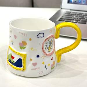Taza de Cerámica con Diseño de Amor de Dibujos Animados, Creativa, para Parejas, de Alta Calidad, Linda, Apta para Microondas, Resistente a Altas Temperaturas, para Uso en Cafeterías - Product Image 6