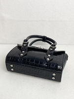 Sac fourre-tout Betty style punk en cuir huilé et ciré, grande capacité, sac à bandoulière