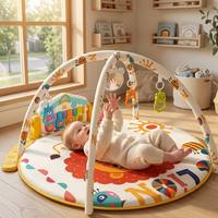 Alfombra de Juego King Lion Face Kick Piano, Acolchada, de Felpa, Escala 0-70cm, Juguetes para Bebés Recién Nacidos, Set Personalizable