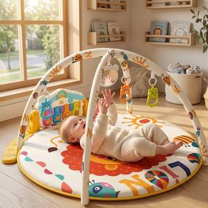<span class=keywords><strong>Tapis</strong></span> d'éveil musical premium pour bébé avec piano, arches lumineuses, <span class=keywords><strong>tapis</strong></span> <span class=keywords><strong>sensoriel</strong></span> rembourré, grand <span class=keywords><strong>tapis</strong></span> de sol pour le temps sur le ventre pour nourrissons - Product Image 2