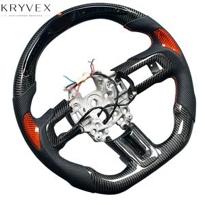 Kryvex para <span class=keywords><strong>Mustang</strong></span> <span class=keywords><strong>Raptor</strong></span> 2023-2025, Accesorios Interiores para Camioneta, Volante Personalizado de Cuero con Calefacción y Fibra de Carbono - Product Image 2