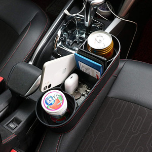 Organizador lateral para asiento de consola de coche de cuero PU al por mayor con bolsillo organizador de monedas - Product Image 2