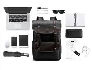 2022 vendita calda personalizzabile LOGO zaini retrò viaggi all'aperto <span class=keywords><strong>zaino</strong></span> per Laptop multifunzionale borsa da lavoro in <span class=keywords><strong>pelle</strong></span> PU da <span class=keywords><strong>uomo</strong></span> - Product Image 2