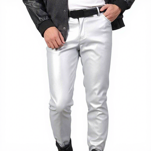 Pantalones de Cuero para Hombre, Estilo Único, Ligeros, Casuales, Transpirables, Diseño Personalizable, Lavados, Venta en Línea - Product Image 1