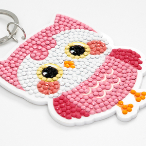 Kits <span class=keywords><strong>de</strong></span> <span class=keywords><strong>peinture</strong></span> artistique diamantée faits à la main DIY 3D hiboux porte-clés jouet pâte créative cadeau pour enfants et filles autres jouets éducatifs - Product Image 5