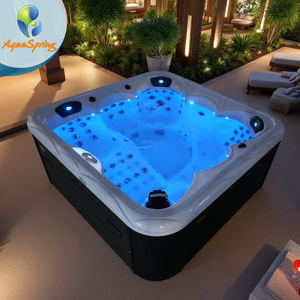 Baignoire carrée 2,2 m autoportante en acrylique moderne Smart <span class=keywords><strong>Balboa</strong></span> pour 6 personnes, <span class=keywords><strong>jacuzzi</strong></span> extérieur, spa à remous - Product Image 1