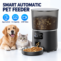 Distributeur de nourriture intelligent pour animaux de compagnie avec capteur infrarouge et contrôle personnalisé des portions pour les maisons multi-animaux et les régimes alimentaires spéciaux/caméra Wi-Fi