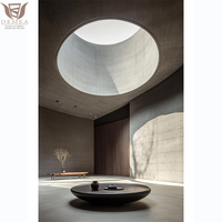 DEMEA Luxe Rénovation Maison Conception Sans Cadre Lucarne Électrique avec Interrupteur Mural Contrôle Automatique Rooflight Rond