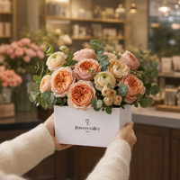 Boîte cadeau carrée pour bougie à fleurs, avec logo personnalisé imprimé, écologique, biodégradable, recyclable, finition mate, carton ondulé, quadricolore