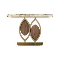 Table console d'entrée ultra-étroite et élargie de style chinois, tendance et luxueuse, avec plateau en ardoise pour salon