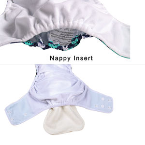 1-3 anni bambino riutilizzabile assorbente Anti-perdita pannolino combinazione pacchetto <span class=keywords><strong>6</strong></span> pannolini 12 inserti di bambù Napie caratteristica stampata - Product Image 3