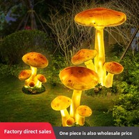 Lumière LED d'extérieur en forme de feuille de champignon pour Halloween et Thanksgiving, étanche IP65, rouge/jaune, pour cours, parcs et zones paysagères