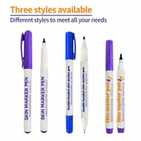 Stylos marqueurs à double pointe pour sourcils, personnalisés KHY, pour hôpitaux et usage médical, encre violette non toxique, stériles, marqueurs chirurgicaux pour la peau