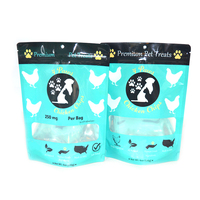 Kostenlose Probe Custom Resealable Zip Lock Dog Treats Snack-Paket Tiernahrung Verpackungs tasche