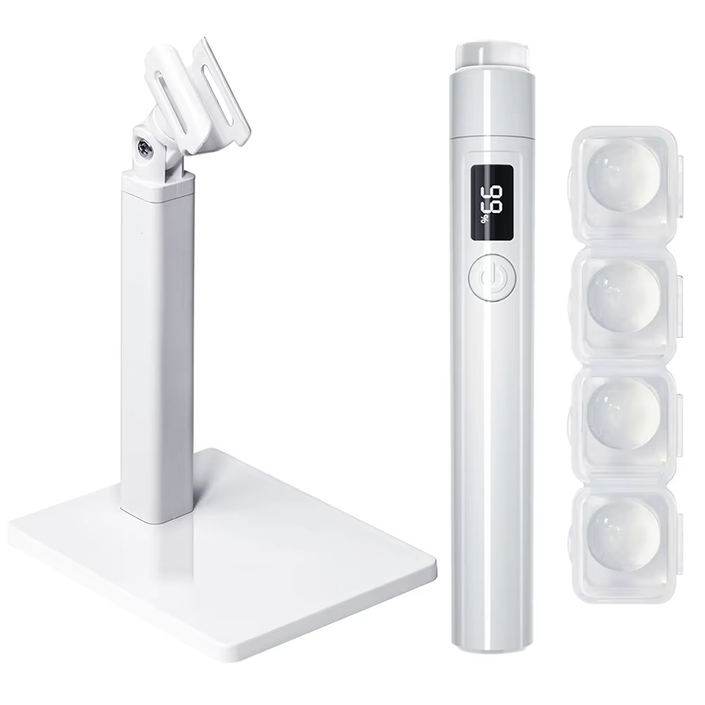 White with Stand