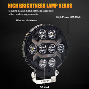 Faro LED da 4 Pollici con Logo Personalizzato, Luci Fuoristrada Tuff Plus, Luci per Auto 4X4, Faro Rotondo a Fascio Alto, Faro LED Auto - Product Image 4