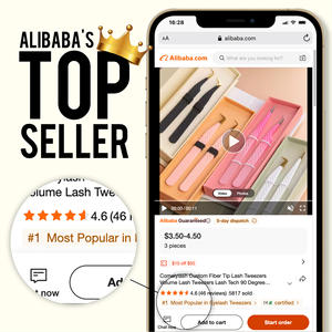 Pince à Épiler Cils Comelylash Personnalisée Pointe en <span class=keywords><strong>Fibre</strong></span>, Pince à Épiler Volume pour Extension de Cils, Pince à Épiler 90 Degrés pour Technicienne Cils (SANS BOÎTE) - Product Image 3