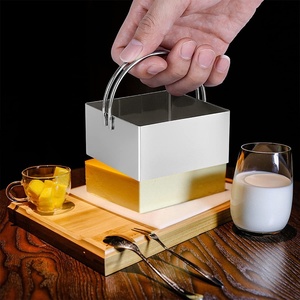 Set di Tagliabiscotti (5 Pezzi/Set) Stampo Quadrato con Manico, Strumento Professionale <span class=keywords><strong>per</strong></span> Impastare, Confezione in Sacchetto PP - Product Image 3