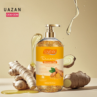 Gel Douche Éclaircissant Corporel Professionnel au Curcuma et à l'Acide Kojique Naturel, Hydratant et Nourrissant, Parfum Délicat