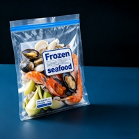 Sacs Ziplock en PE de qualité alimentaire imprimés par gravure, réutilisables, résistants au congélateur, thermoscellables, étanches à l'humidité, avec soufflet de fond en Mylar pour aliments