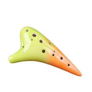 Ocarina en céramique de qualité supérieure à 12 trous Alto C (AC), instrument à vent à accordage précis pour les amateurs et les performances en solo - Product Image 1