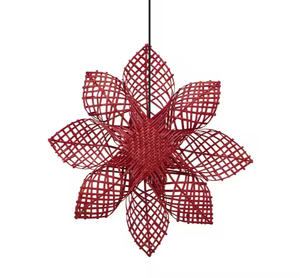 เกล็ดหิมะไม้ไผ่ทอแบบทำมือเวลาวันหยุดดีไซน์ใหม่ของเวียดนามเครื่องประดับแขวนแบบ DIY ดาราไม้ไผ่สำหรับคริสต์มาส - Product Image 2