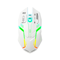 Ratón Inalámbrico para Juegos con Retroiluminación RGB, Interfaz USB, Resistente al Agua, Mecánico, Recargable, para PC y Portátiles