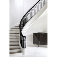 Blh-8 Garde-corps en fer forgé au design moderne, Projets de garde-corps en tubes de fer, Garde-corps d'escalier en fer noir pour maison et villa