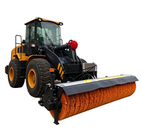 Sikat Pembersih Salju Tugas Berat untuk Wheel Loader, Pembersihan Salju Jalan dan Pembersihan Kerikil