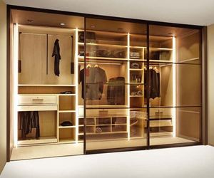 ตู้เสื้อผ้าไม้หรูหราทันสมัยแบบสั่งทำพิเศษ พร้อมบานกระจก สำหรับเฟอร์นิเจอร์ห้องนอนและจัดเก็บเสื้อผ้า แบบติดตั้งบนพื้น - Product Image 3