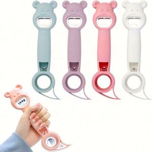 Ouvre-bouteille multifonction 4-en-1 pour canettes de bière, ouvre-couvercle de bocaux portable, ustensile de cuisine à ouverture facile - Product Image 1