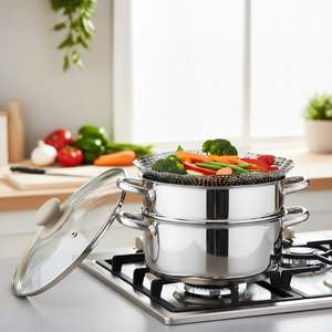 Pentola ecologica in Silicone per cottura a vapore in acciaio inossidabile da 48 pezzi per induzione di Gas per alimenti domestici - Product Image 3