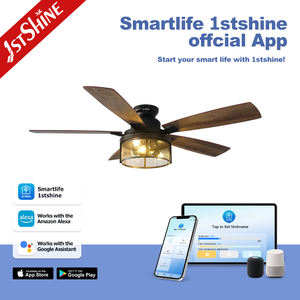 Ventilateur de plafond 6 en 1, 5 <span class=keywords><strong>lames</strong></span> en fer, avec télécommande, modèle unique et moderne, pour abat-jour - Product Image 6