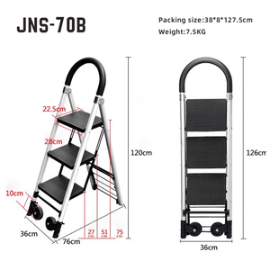 <span class=keywords><strong>บันได</strong></span>พับได้อเนกประสงค์สำหรับล้างรถ ทำจากอลูมิเนียมอัลลอยด์ รับน้ำหนักได้ 60 กก. - Product Image 4