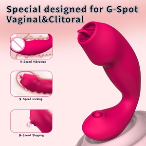 Großhandel G-Punkt APP-gesteuerter Klitoris-Stimulator 9-Frequenz-Vibration Klopf- und Leck-Dildo Masturbations-<span class=keywords><strong>Vibrator</strong></span> - Product Image 4