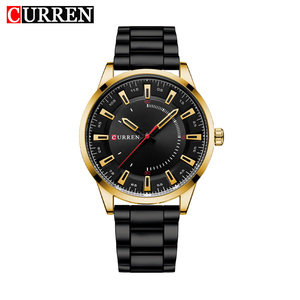 Relojes Deportivos de Cuarzo CURREN 8406 para Hombre, Moda Casual, Negocios, Lujo Sencillo, Aleación, Moneda Antigua, Acero Inoxidable, 45 mm, 3 BAR - Product Image 1