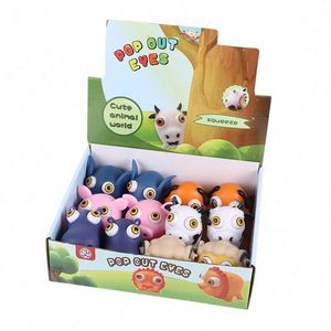 Newest Squeeze Eyes Pop Animal <b>Fidget</b> Stress Relief Toys Popping <b>Keychain</b> Party Favors Boys Girls PU Custom Color Custom Logo - Product Image 5