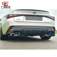 Pour Lexus IS350 2021 2022 2023 2024 diffuseur de pare-chocs à lèvre arrière Bodykit Spoiler ABS matière plastique pièces de voiture