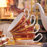 Ensemble de luxe pour café, thé et sucre, en porcelaine fine, idéal pour un mariage