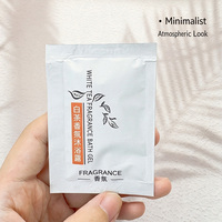Kit de Sachets de Gel Douche et Shampoing Jetables Sans Silicone, Qualité Cosmétique, Parfum Thé Blanc, pour Hôtels, Voyages, Fournitures pour Clients, OEM ODM Personnalisé