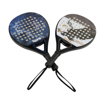 Raquette de paddle-tennis professionnelle en fibre de carbone 3K/12K/18K de haute qualité avec logo personnalisé